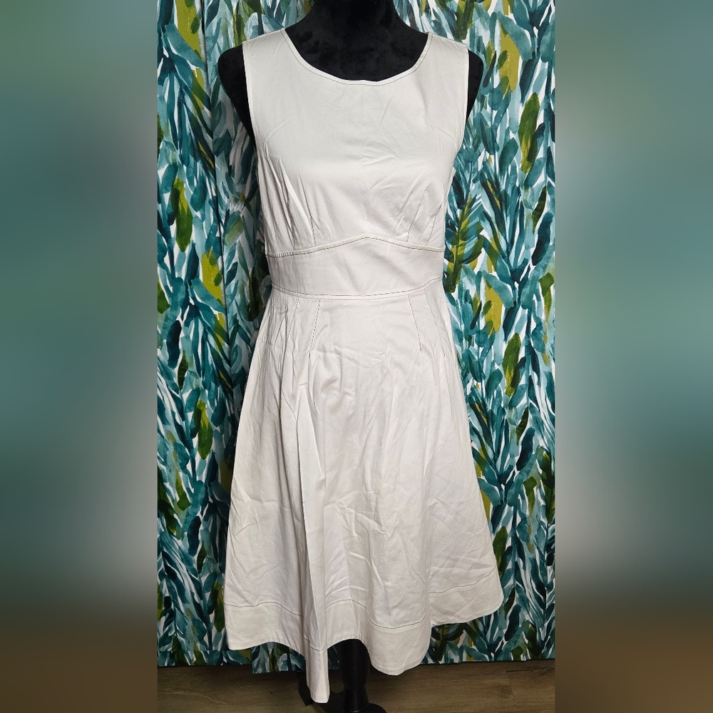 Donna Karan White A Line Dress